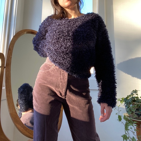 90s style fuzzy stretchy sweater - Picture 3 of 4